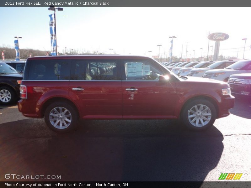 Red Candy Metallic / Charcoal Black 2012 Ford Flex SEL