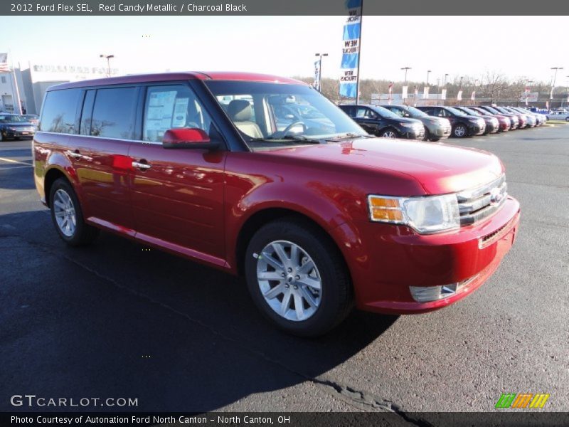 Red Candy Metallic / Charcoal Black 2012 Ford Flex SEL