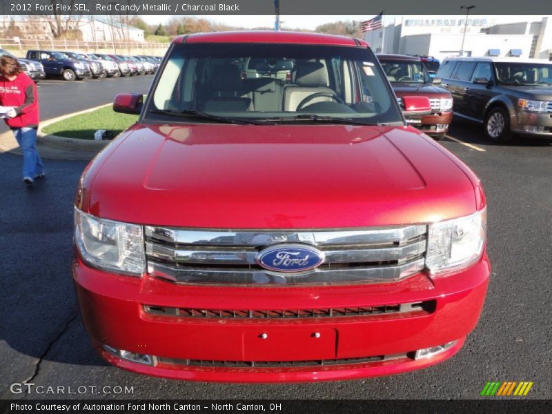 Red Candy Metallic / Charcoal Black 2012 Ford Flex SEL