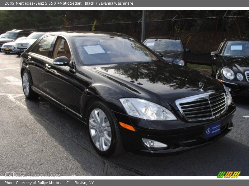 Black / Savanna/Cashmere 2009 Mercedes-Benz S 550 4Matic Sedan
