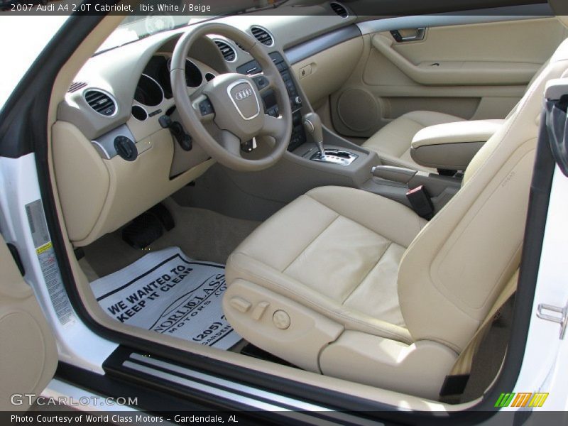 Ibis White / Beige 2007 Audi A4 2.0T Cabriolet