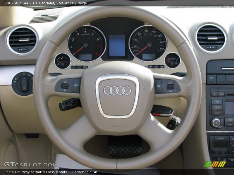 Ibis White / Beige 2007 Audi A4 2.0T Cabriolet