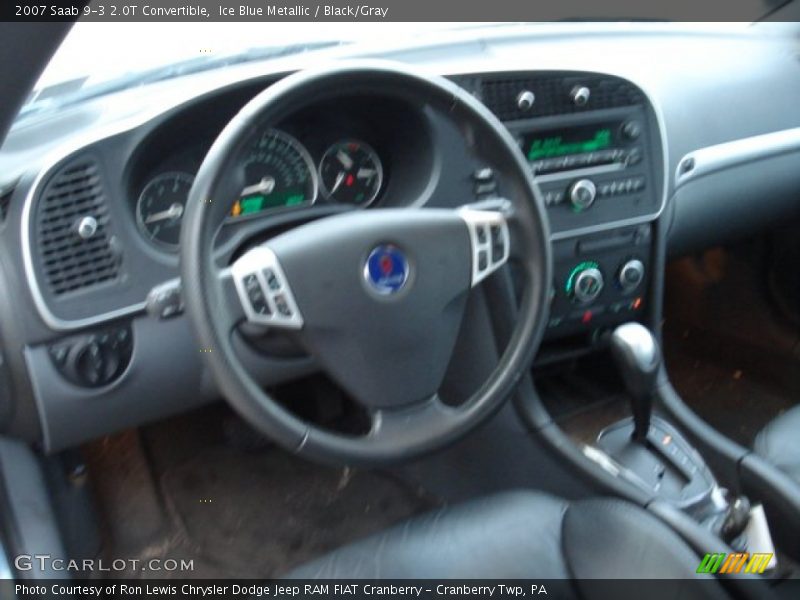 Ice Blue Metallic / Black/Gray 2007 Saab 9-3 2.0T Convertible