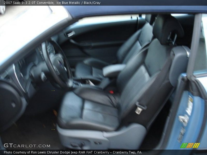 Ice Blue Metallic / Black/Gray 2007 Saab 9-3 2.0T Convertible