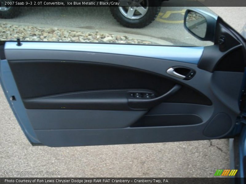 Ice Blue Metallic / Black/Gray 2007 Saab 9-3 2.0T Convertible