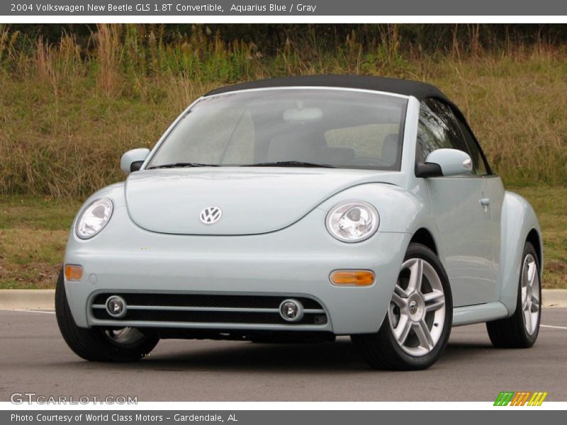 Aquarius Blue / Gray 2004 Volkswagen New Beetle GLS 1.8T Convertible