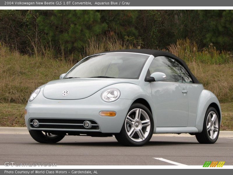 Aquarius Blue / Gray 2004 Volkswagen New Beetle GLS 1.8T Convertible