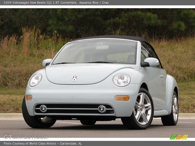 Aquarius Blue / Gray 2004 Volkswagen New Beetle GLS 1.8T Convertible