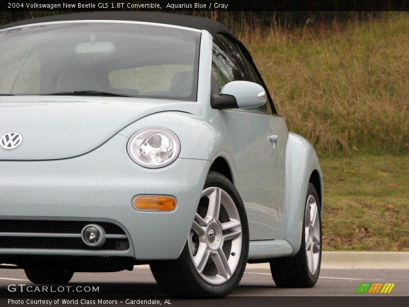 Aquarius Blue / Gray 2004 Volkswagen New Beetle GLS 1.8T Convertible
