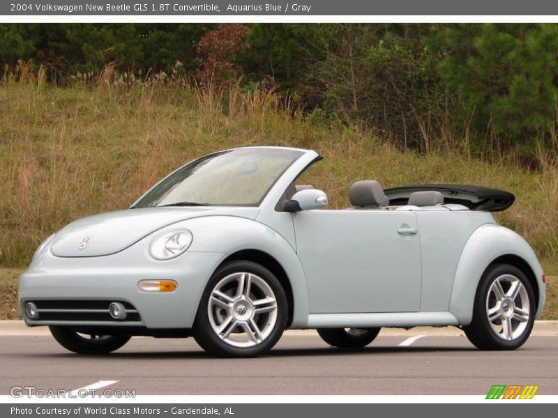 Aquarius Blue / Gray 2004 Volkswagen New Beetle GLS 1.8T Convertible