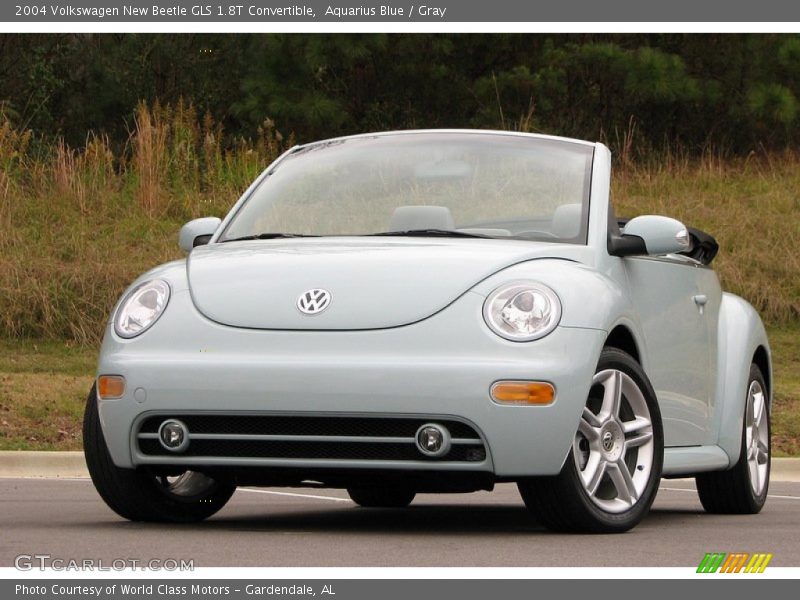 Aquarius Blue / Gray 2004 Volkswagen New Beetle GLS 1.8T Convertible