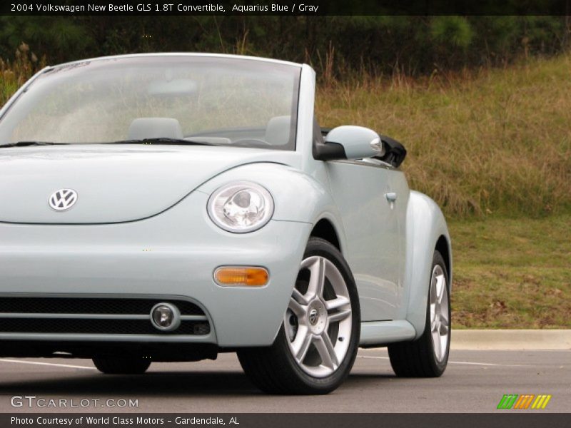 Aquarius Blue / Gray 2004 Volkswagen New Beetle GLS 1.8T Convertible