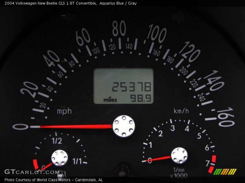 Aquarius Blue / Gray 2004 Volkswagen New Beetle GLS 1.8T Convertible