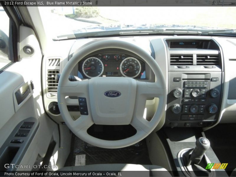 Blue Flame Metallic / Stone 2012 Ford Escape XLS