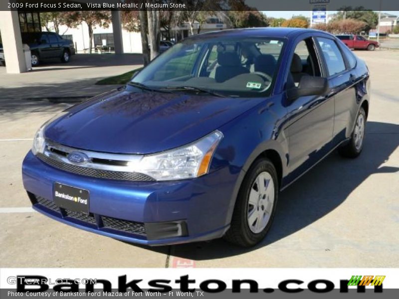 Vista Blue Metallic / Medium Stone 2009 Ford Focus S Sedan