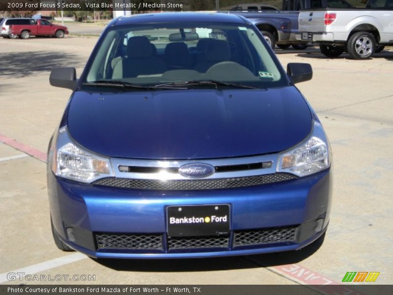 Vista Blue Metallic / Medium Stone 2009 Ford Focus S Sedan