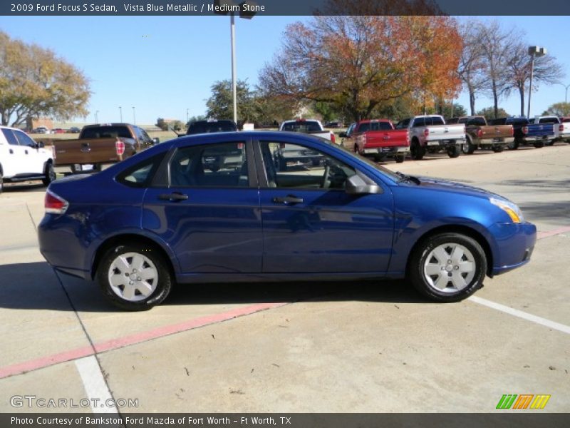 Vista Blue Metallic / Medium Stone 2009 Ford Focus S Sedan