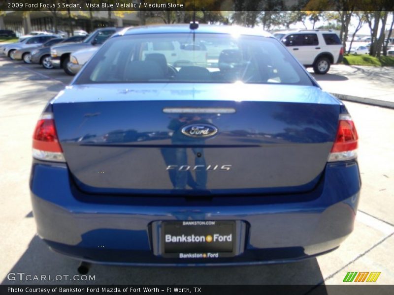 Vista Blue Metallic / Medium Stone 2009 Ford Focus S Sedan