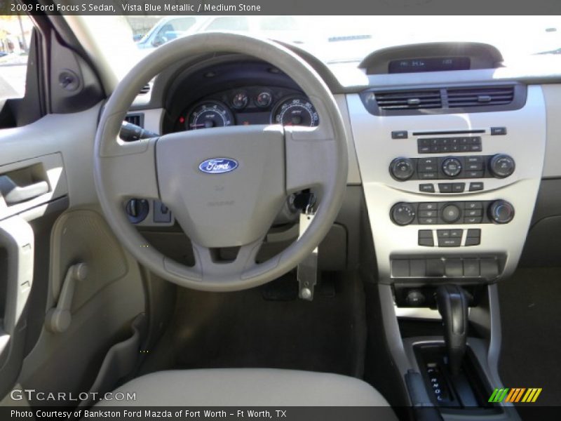 Vista Blue Metallic / Medium Stone 2009 Ford Focus S Sedan