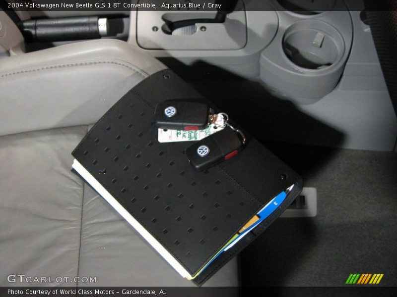 Aquarius Blue / Gray 2004 Volkswagen New Beetle GLS 1.8T Convertible