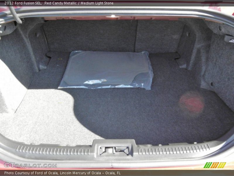 Red Candy Metallic / Medium Light Stone 2012 Ford Fusion SEL