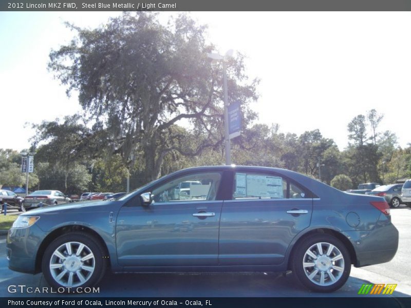 Steel Blue Metallic / Light Camel 2012 Lincoln MKZ FWD
