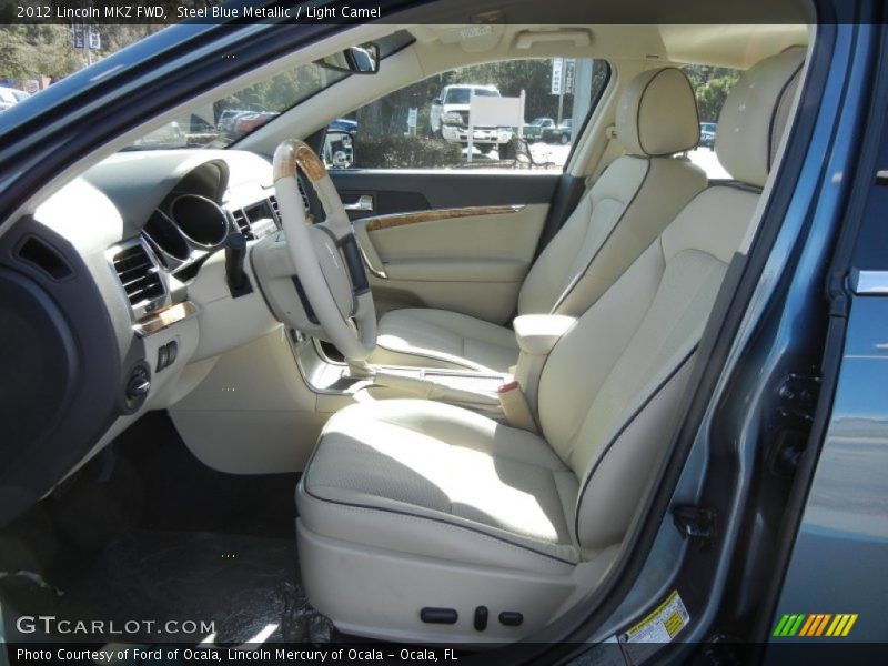 Steel Blue Metallic / Light Camel 2012 Lincoln MKZ FWD