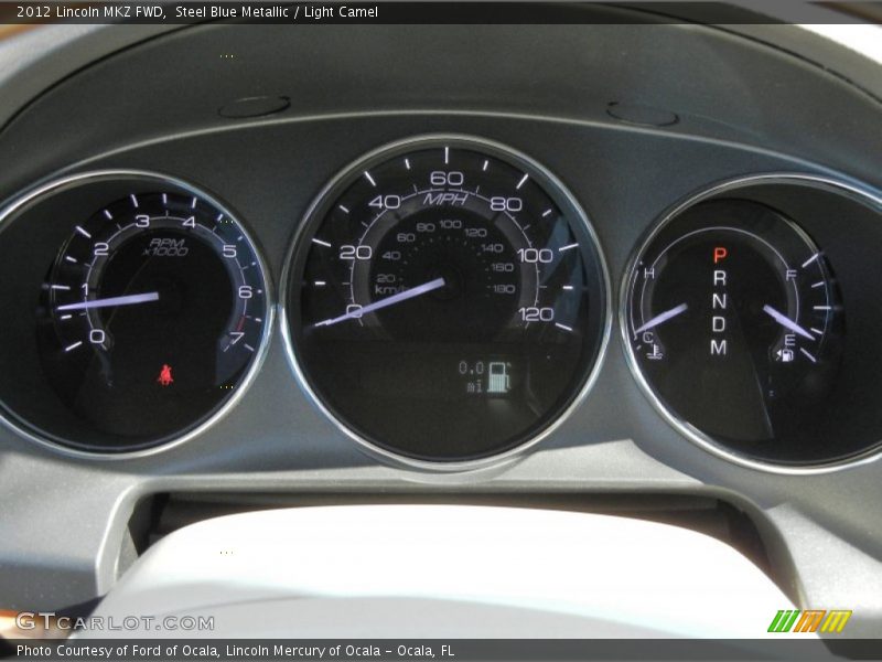Steel Blue Metallic / Light Camel 2012 Lincoln MKZ FWD