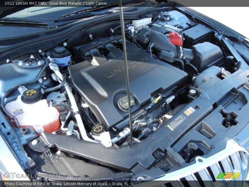 Steel Blue Metallic / Light Camel 2012 Lincoln MKZ FWD
