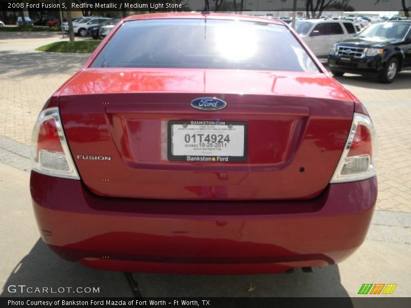 Redfire Metallic / Medium Light Stone 2008 Ford Fusion S