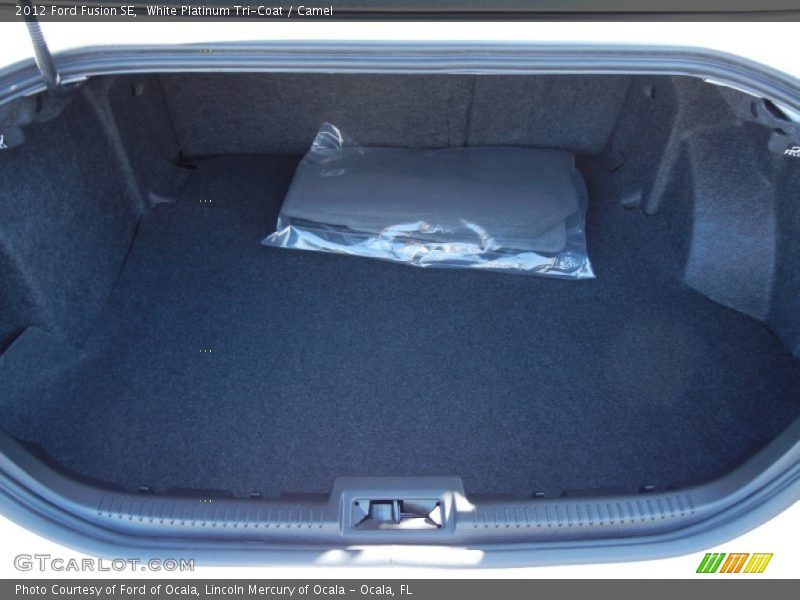 White Platinum Tri-Coat / Camel 2012 Ford Fusion SE