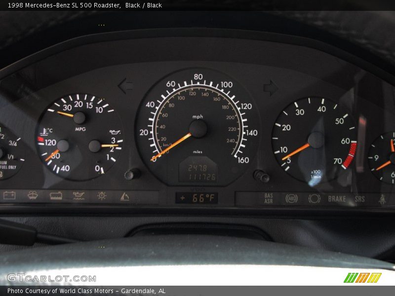  1998 SL 500 Roadster 500 Roadster Gauges