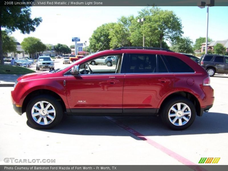 Vivid Red Metallic / Medium Light Stone 2008 Lincoln MKX