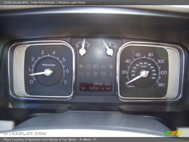 Vivid Red Metallic / Medium Light Stone 2008 Lincoln MKX