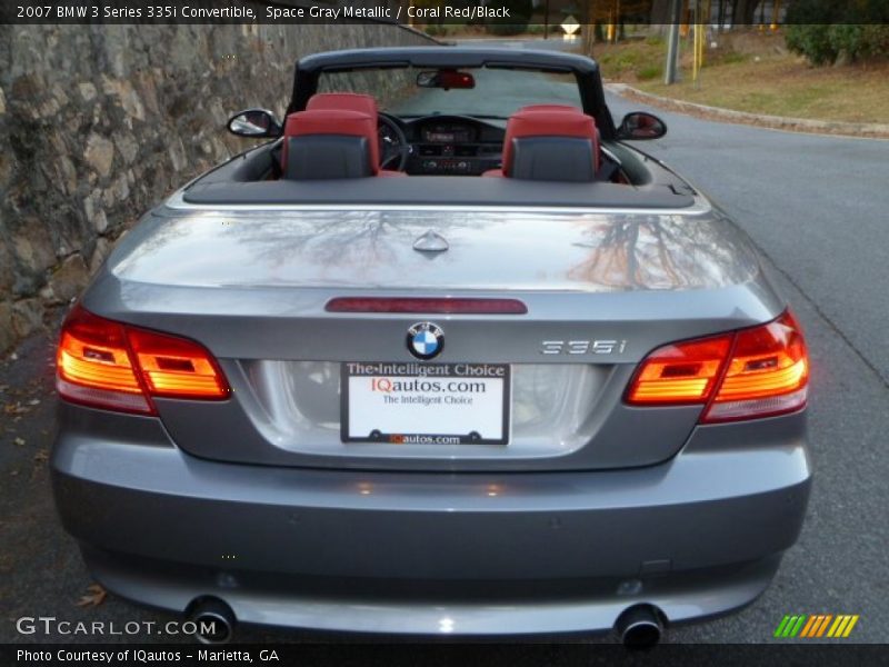 Space Gray Metallic / Coral Red/Black 2007 BMW 3 Series 335i Convertible