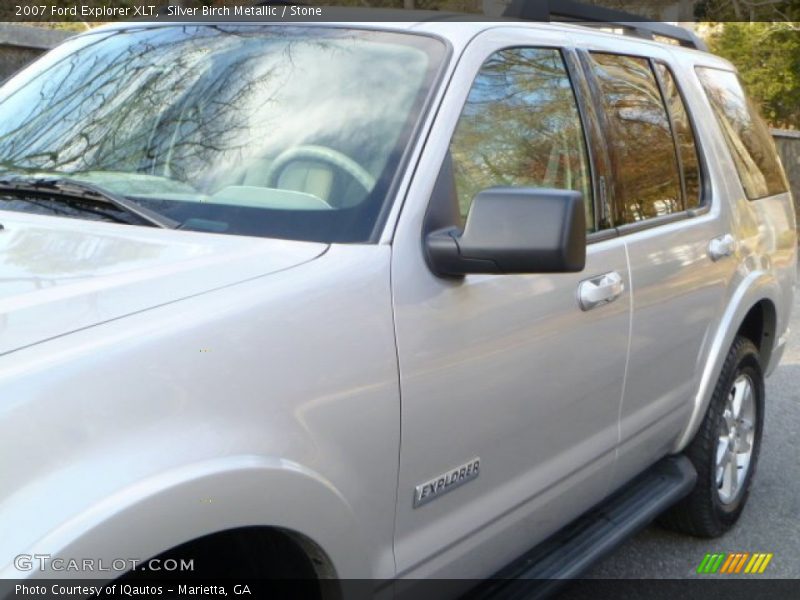 Silver Birch Metallic / Stone 2007 Ford Explorer XLT