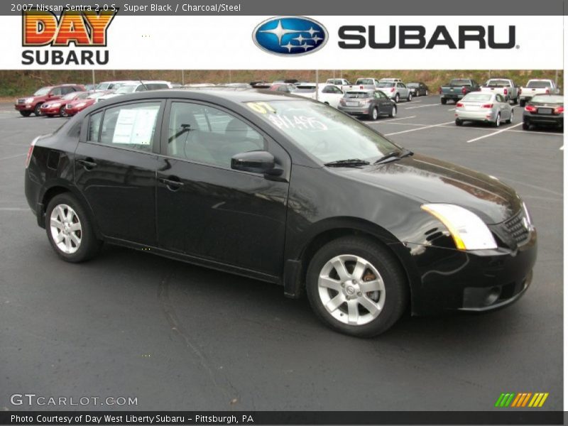 Super Black / Charcoal/Steel 2007 Nissan Sentra 2.0 S