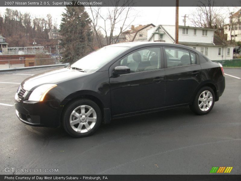 Super Black / Charcoal/Steel 2007 Nissan Sentra 2.0 S