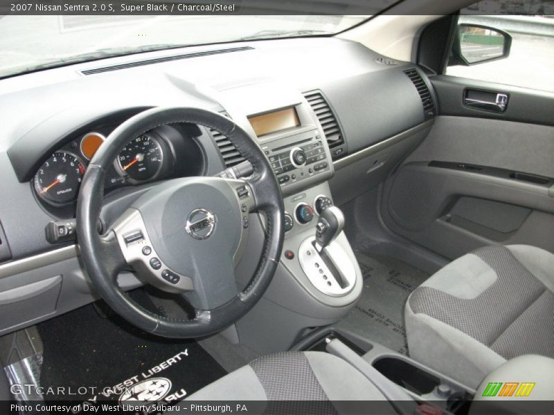 Super Black / Charcoal/Steel 2007 Nissan Sentra 2.0 S