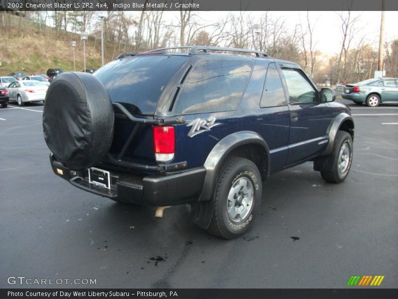 Indigo Blue Metallic / Graphite 2002 Chevrolet Blazer LS ZR2 4x4