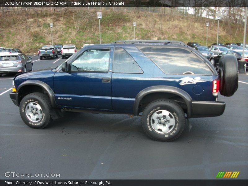 Indigo Blue Metallic / Graphite 2002 Chevrolet Blazer LS ZR2 4x4