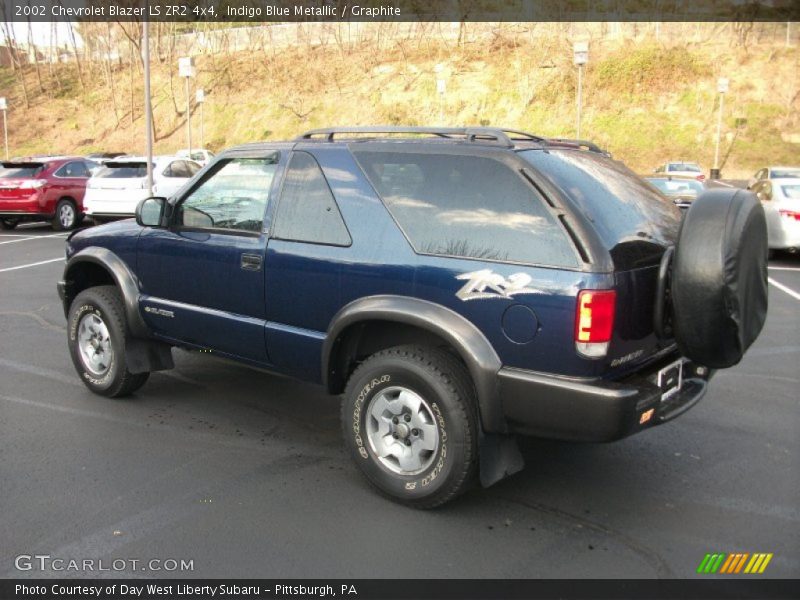 Indigo Blue Metallic / Graphite 2002 Chevrolet Blazer LS ZR2 4x4