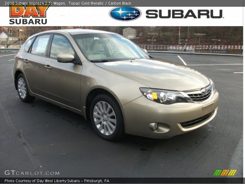 Topaz Gold Metallic / Carbon Black 2008 Subaru Impreza 2.5i Wagon