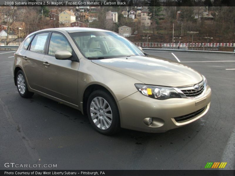 Topaz Gold Metallic / Carbon Black 2008 Subaru Impreza 2.5i Wagon