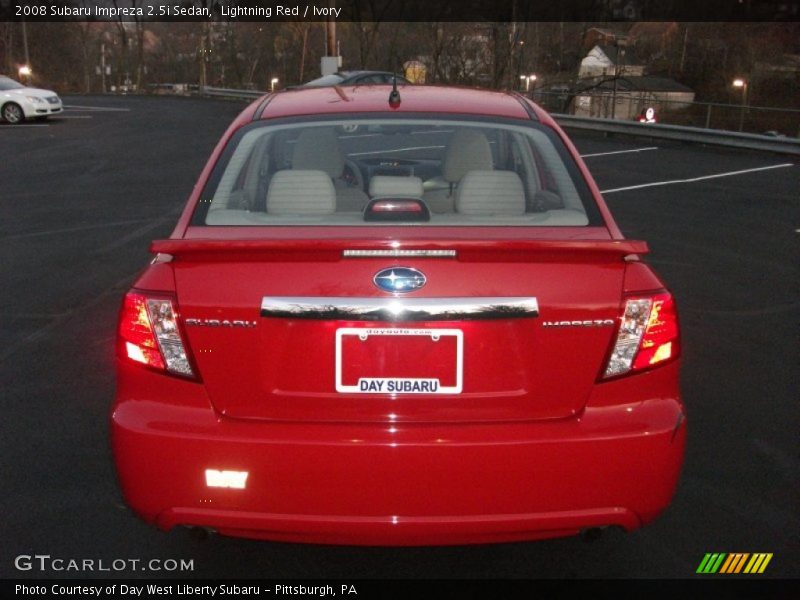 Lightning Red / Ivory 2008 Subaru Impreza 2.5i Sedan