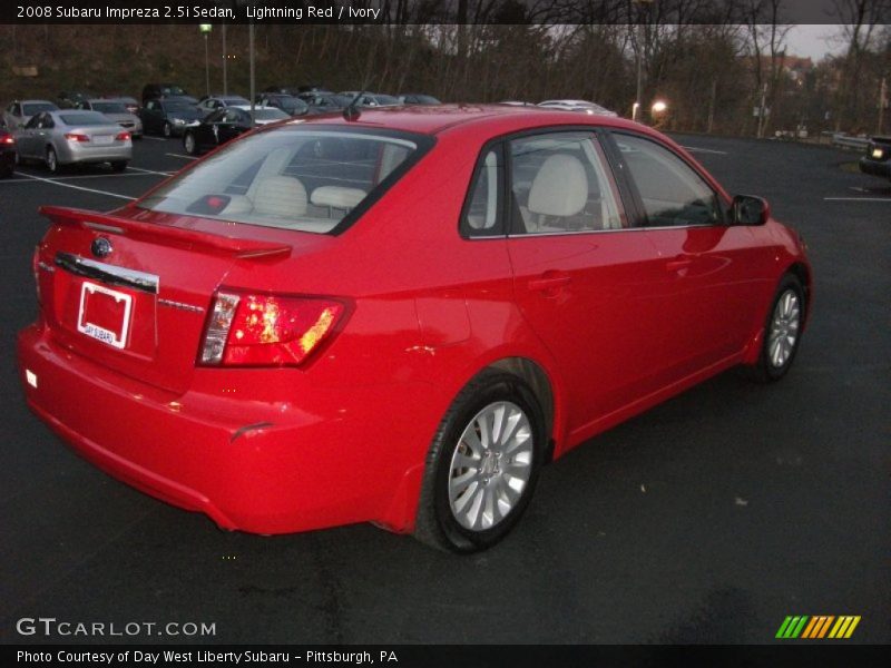 Lightning Red / Ivory 2008 Subaru Impreza 2.5i Sedan