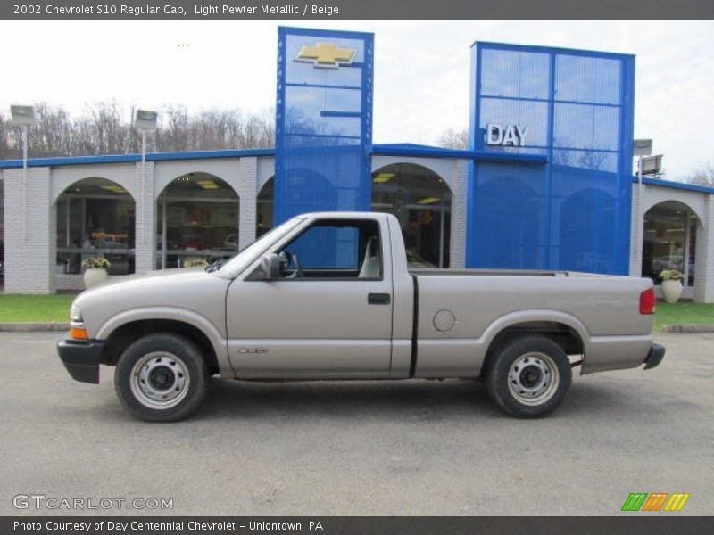 Light Pewter Metallic / Beige 2002 Chevrolet S10 Regular Cab