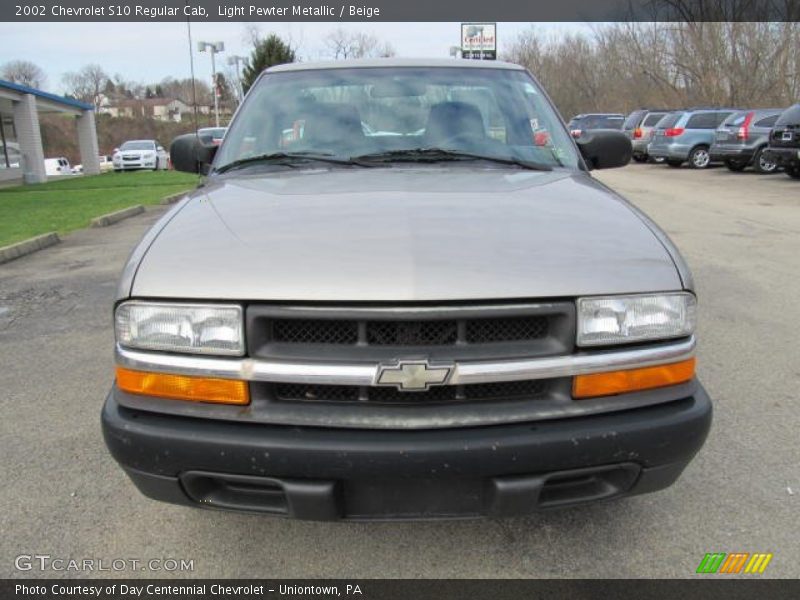 Light Pewter Metallic / Beige 2002 Chevrolet S10 Regular Cab