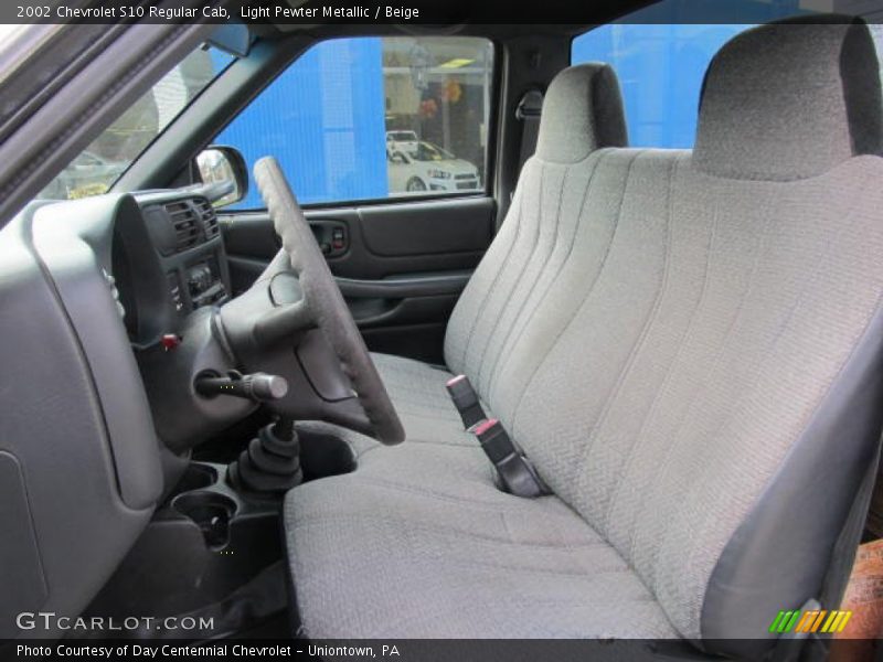 Light Pewter Metallic / Beige 2002 Chevrolet S10 Regular Cab