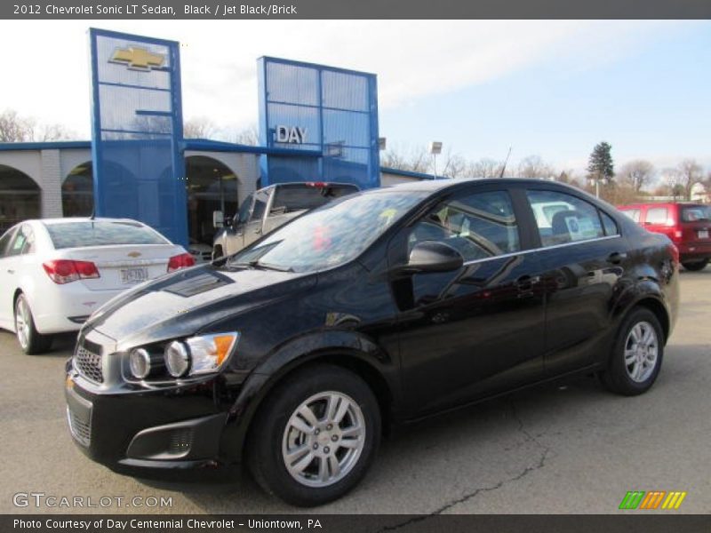 Black / Jet Black/Brick 2012 Chevrolet Sonic LT Sedan